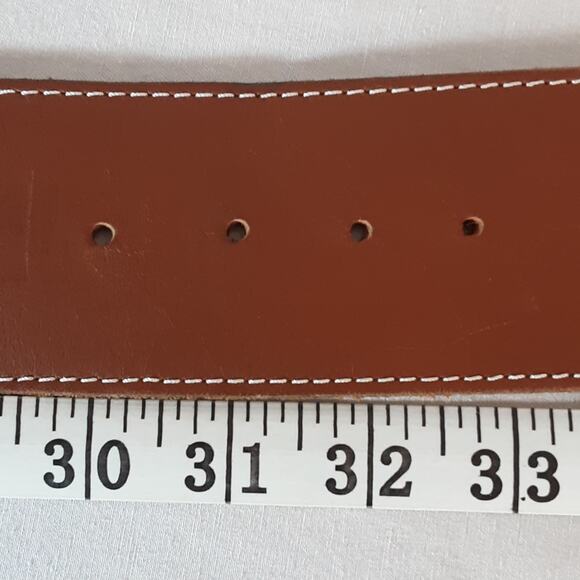 Cache Womens Chunky Belt Medium Waist Camel Brown Decorative Buckle And Loop - Picture 12 of 13